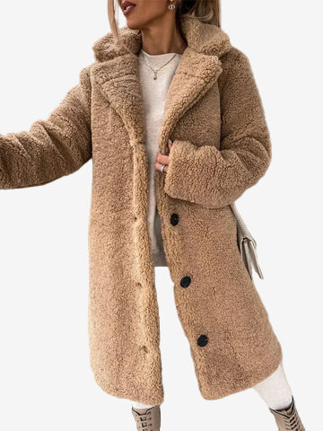 Abrigo de peluche estilo Teddy