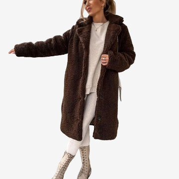 Abrigo de peluche estilo Teddy